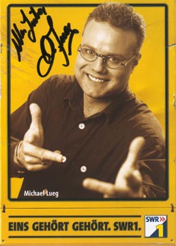 Michael Lueg Autogrammkarte (Quelle: SWR1)