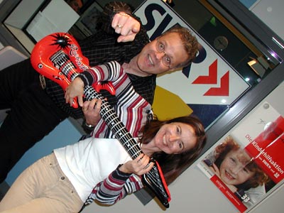 Michael Lueg und Moderationskollegin Birgit Steinbusch (Quelle: SWR1)